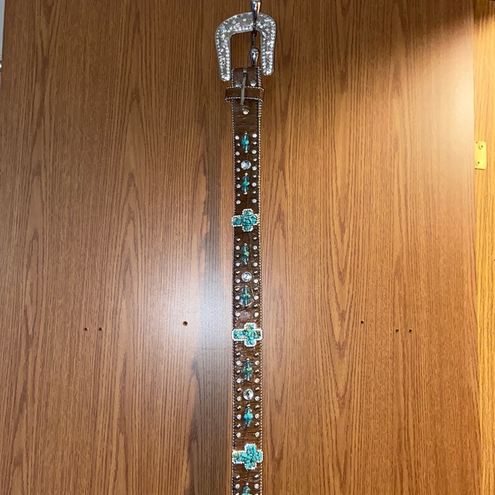 Blinged western belt